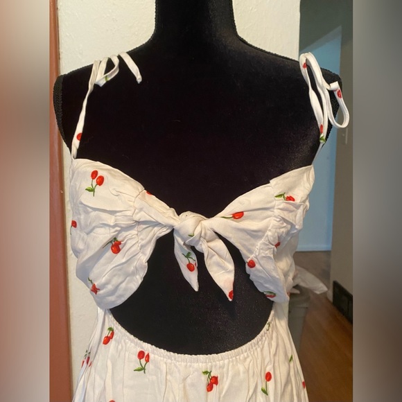 WILD HONEY CHERRY SUMMER DRESS - Picture 3 of 10